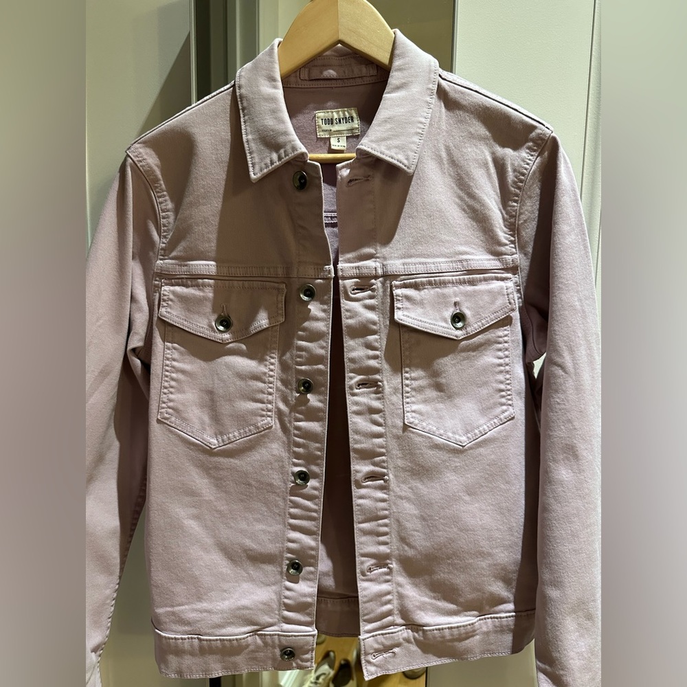 Todd Snyder faded lavender denim jacket